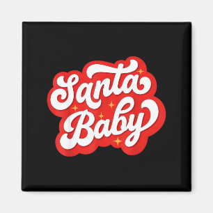Aimant Bébé du Père Noël Annonce de grossesse de Noël Gro