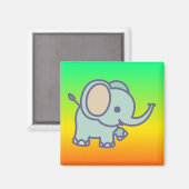 Aimant Bébé éléphant mignon dessin animé-47767 (Recto/Verso)