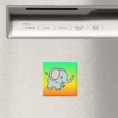 Aimant Bébé éléphant mignon dessin animé-47767 (In Situ (Lave-vaisselle))