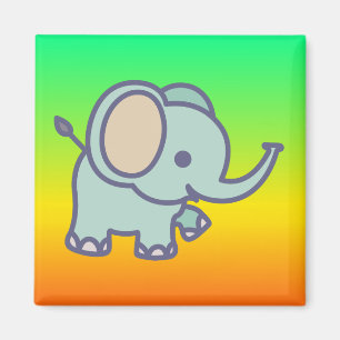 Aimant Bébé éléphant mignon dessin animé-47767