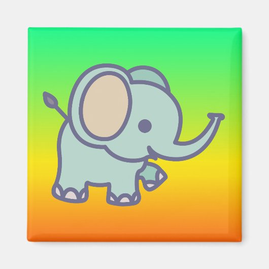 Aimant Bébé éléphant mignon dessin animé-47767 (Devant)