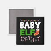 Aimant Bébé Elfe Noël Conception de vacances-84608 (Recto/Verso)