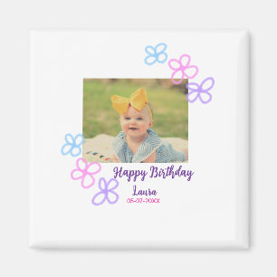 Aimant Bébé enfants 1er anniversaire ajouter le nom date