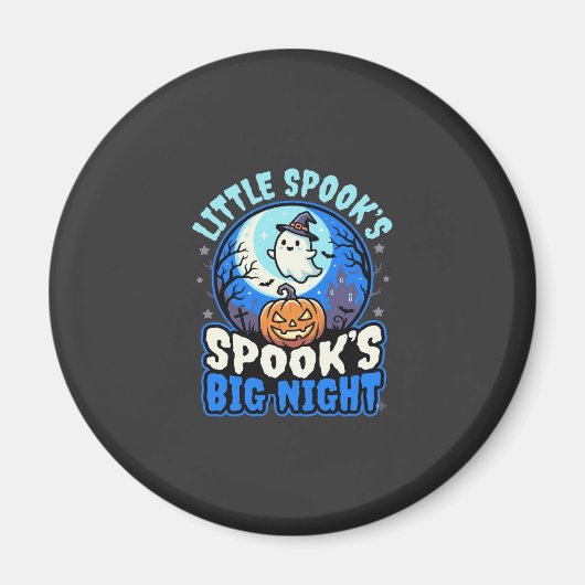 Aimant Bébé Fantôme au Clair de Lune d'Halloween (Devant)