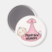 Aimant Bébé Fille Fier Grand-père (Recto/Verso)