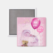 Aimant Bébé Fille Personnalisable (Recto/Verso)