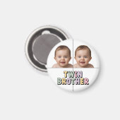Aimant Bébé frère jumeau (Recto/Verso)