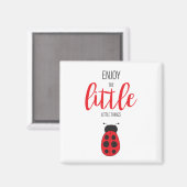 Aimant Bébé Ladybug rouge et noir à la main mignon (Recto/Verso)