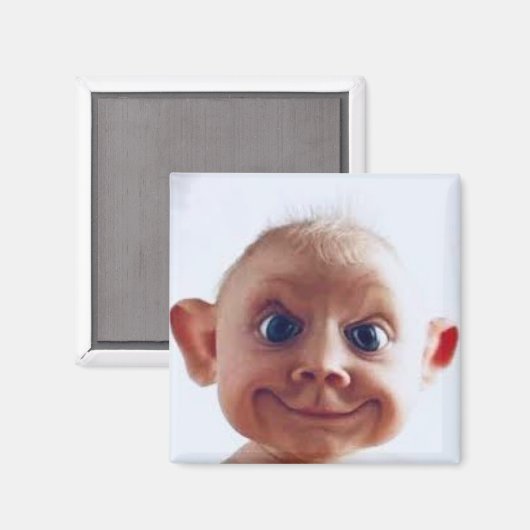 Aimant Bébé laid - Drôle (Recto/Verso)