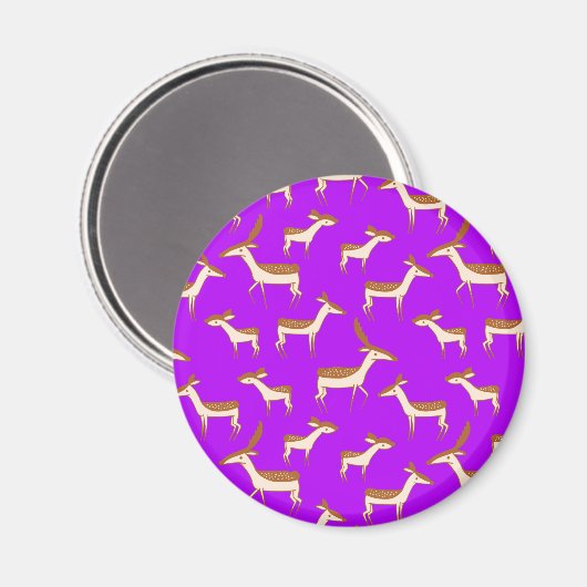 Aimant Bébé mignon cerf et famille (Recto/Verso)