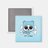 Aimant Bébé mignon Crâne garçon (Recto/Verso)