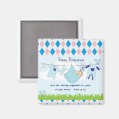 Aimant Bébé mignon ligne de vêtements pour garçon (Recto/Verso)