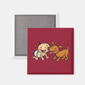Aimant Bébé Nez Baisers du chien (Recto/Verso)
