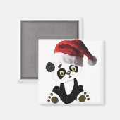 Aimant bébé panda ours de noël (Recto/Verso)