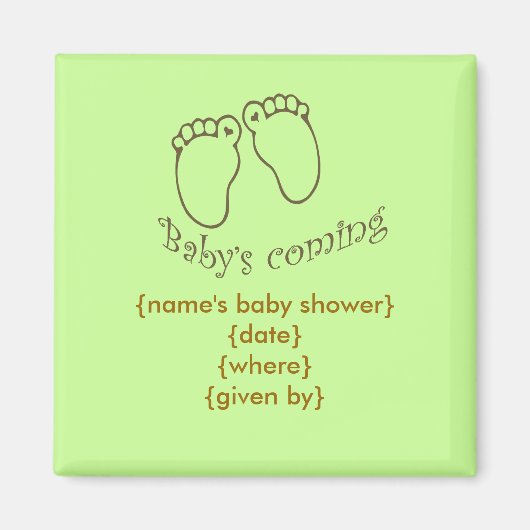 Aimant bébé pieds à venir (Devant)
