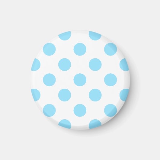 Aimant Bébé pois bleu et blanc (Devant)