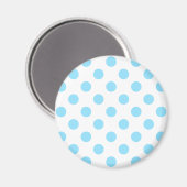 Aimant Bébé pois bleu et blanc (Recto/Verso)