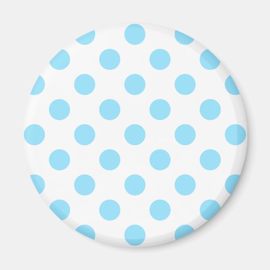 Aimant Bébé pois bleu et blanc (Devant)