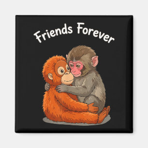 Aimant Bébé singe frappe & amis orang-outan pour toujours