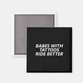 Aimant Bébés Avec Tatouages Ride Meilleur Design (Recto/Verso)