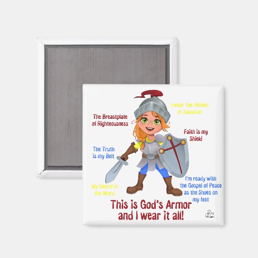 Aimant Becky be Brave - Armor de Dieu2 (Recto/Verso)