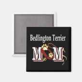 Aimant Bedlington Terrier Dog MOM (Recto/Verso)