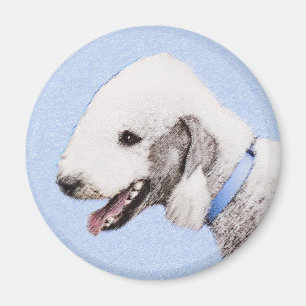 Aimant Bedlington Terrier Peinture - Art Chien original