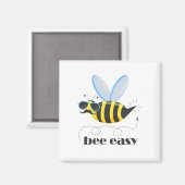 Aimant Bee caractère avec mustache lunettes de soleil Bee (Recto/Verso)