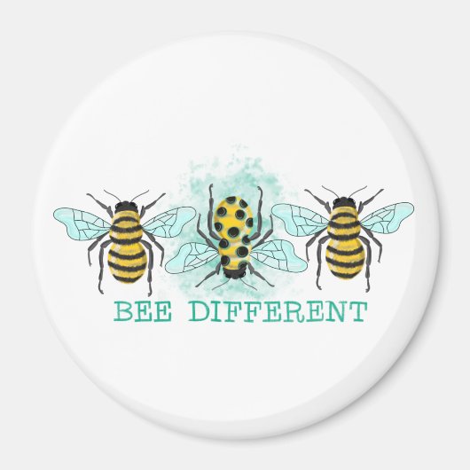 Aimant Bee Different Bumble Bee Trio (Devant)