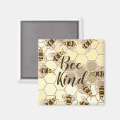 Aimant Bee Kind Bumblebebees & Honeycomb (Recto/Verso)