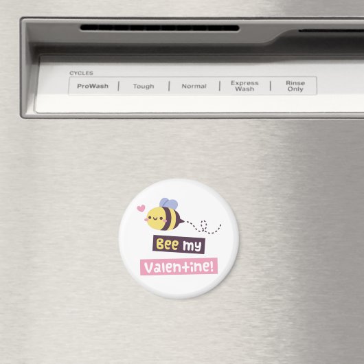 Aimant Bee My Valentine, mignonne Valentines Day Pun (In Situ (Lave-vaisselle))