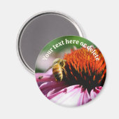 Aimant Bee On Echinacea Flower Personalized (Recto/Verso)