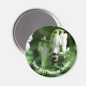 Aimant Bee On White Columbine Flower Personalized (Recto/Verso)