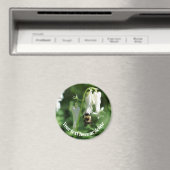 Aimant Bee On White Columbine Flower Personalized (In Situ (Lave-vaisselle))