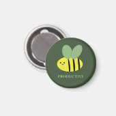 Aimant Bee Productive, Green (Recto/Verso)