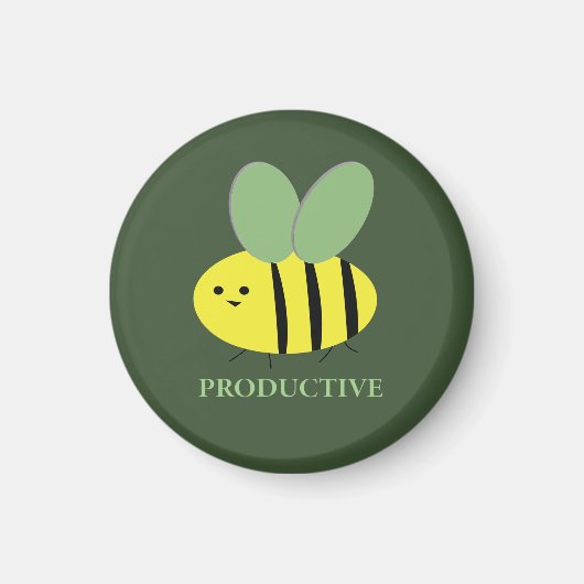 Aimant Bee Productive, Green (Devant)