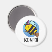 Aimant Bee-sorcière Funny Bee Pun (Recto/Verso)