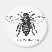 Aimant Bee Worker Honey Black Bumblebee (Devant)