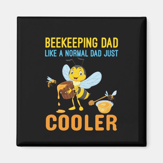 Aimant Beekeeper Art BeeKeeping Papa (Devant)