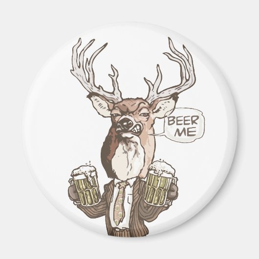 Aimant Beer Me Beer Buck par Mudge Studios (Devant)