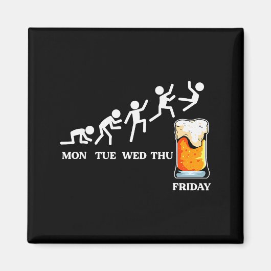Aimant Beervolution Semaine de l'évolution de la bière Ve (Devant)