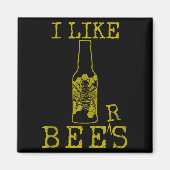 Aimant Bees & Beer - Funny Quote Beekeeng Beekeeper G (Devant)