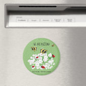 Aimant BEES et LadyBugs - Art de LeahG Sauvez les abeille (In Situ (Lave-vaisselle))