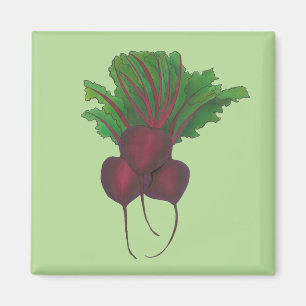 Aimant Beet Rouge Vert Beet Vegetable Garden Cuisine