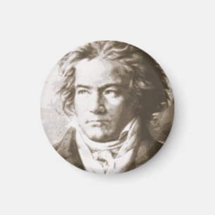 Aimant Beethoven À Sepia Pinback