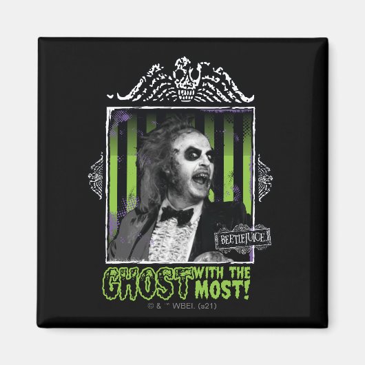 Aimant Beetlejus | Portrait "Ghost With the Most" (Devant)