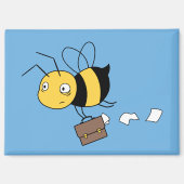 Aimant Beezness Bee, Fatigué Stress Bee Holding Porte-doc (Recto)