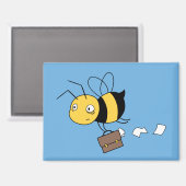 Aimant Beezness Bee, Fatigué Stress Bee Holding Porte-doc (Recto/Verso)