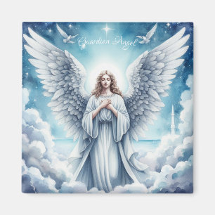 Aimant Bel Ange Gardien Blanc