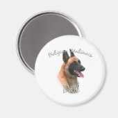 Aimant Belge Malinois Papa 2 (Recto/Verso)